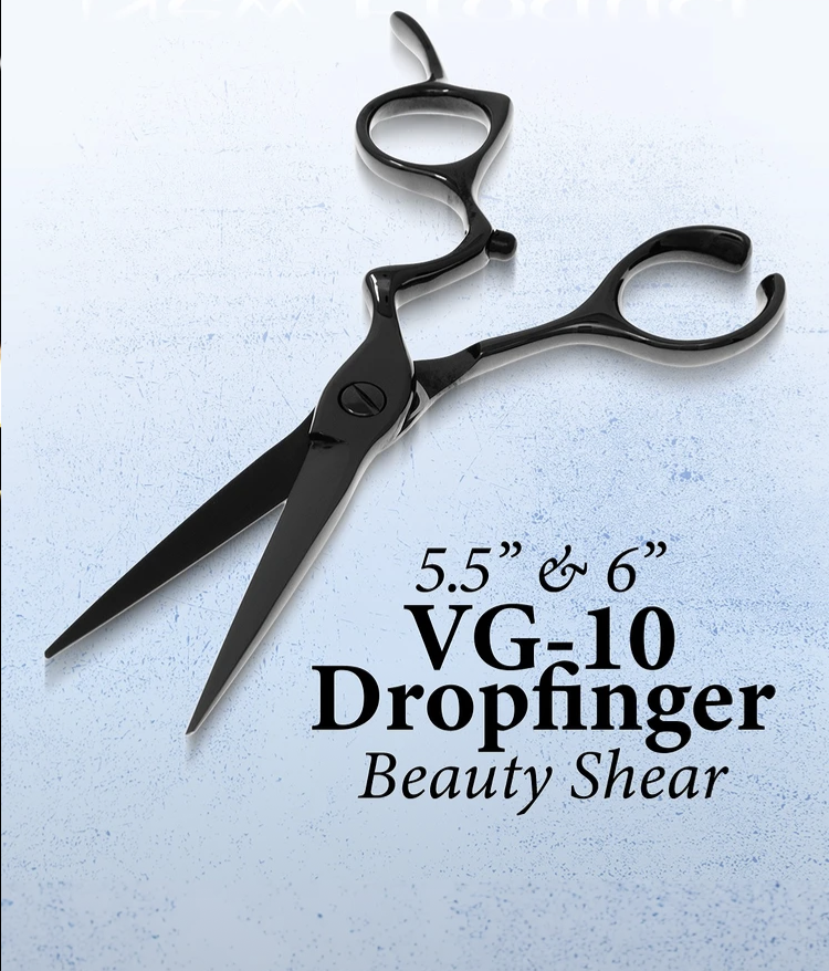 Premium VG-10 Black Dropfinger Hair Cutting Scissor