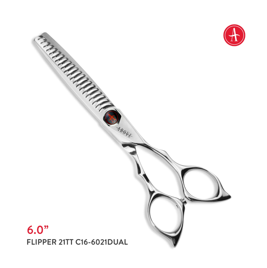 Above Flipper 21 TT (Dual Tooth) Blending Shears